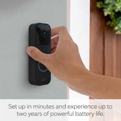 Blink Video Doorbell | Two-way audio, HD video, long-lasting battery life, motion detection, chime app alerts, Works with Alexa (Black) - Image 11