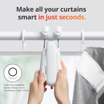 SwitchBot Smart Automatic Curtain Opener - Bluetooth Remote Control with App/Timer, Upgraded High-Performance Motor, Add SwitchBot Hub to Make it Work with Alexa, Google Home, HomeKit(Curtain 3,Rod) - Image 2