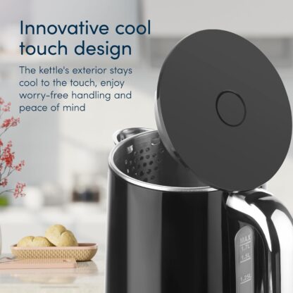 Alexa Smart Kettle, 1.7L - Smart Home Voice Control Kettle - Temperature Control Kettle with Cool Touch, LED Display & Keep Warm Function - 3000w Energy Efficient & BPA Free - Black - Image 5