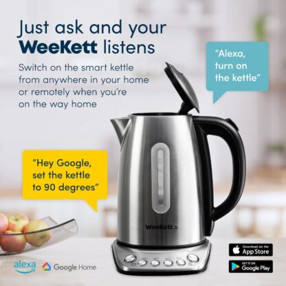 Alexa Smart Kettle, 1.7L - Smart Home Voice Control Kettle - Temperature Control Kettle with Cool Touch, LED Display & Keep Warm Function - 3000w Energy Efficient & BPA Free - Black - Image 9