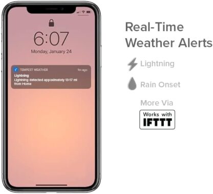 Tempest Weather System with Built-in Wind Meter, Rain Gauge, and Accurate Weather Forecasts, Wireless, App and Alexa Enabled - Image 3