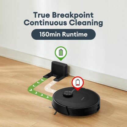 Ultenic D10 Powerful Robot Vacuum Cleaner with Mop 5000Pa, 15min Lidar Quick Map, Allergy Friendly, Carpet Auto-boost, Time Scheduled, Siri/Alexa/Google/APP Remote Control Hoover for Floor Pet Hair - Image 6