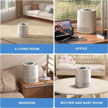 Smart WiFi Air Purifier for Bedroom, App-Controlled Smart Home Gadgets H13 True HEPA Filter, Air Filter with Three-Speed Mode Adjustment,Sleep Mode and Timer Function, Removes Dust, Pollen, Smoke - Image 7