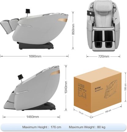 ROTAI Full Body Massage Chair,Zero Gravity Massage Chair for Home,Back Massagers for Pain Relief,Rocking Chair with Heat - Image 15