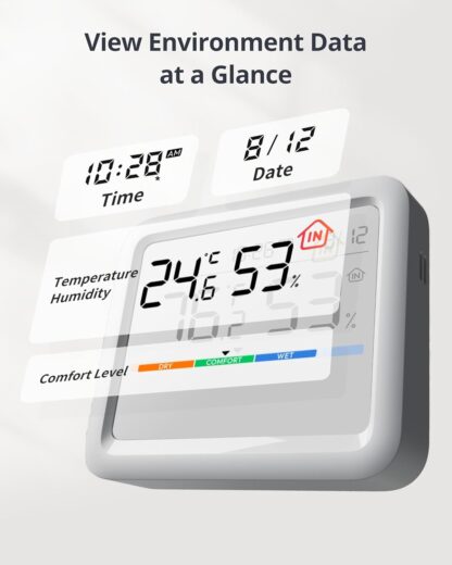 SwitchBot WiFi Weather Stations with Outdoor Sensor Wireless UK, Temperature Humidity Monitor with Date and Weather Forecast, Matter Hub Makes Station Work with Alexa, Apple Homekit, Google Home - Image 14