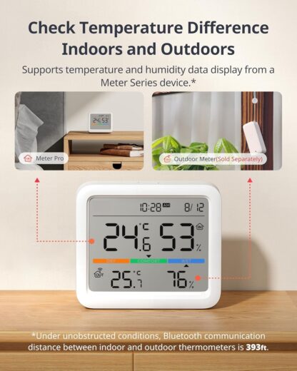 SwitchBot WiFi Weather Stations with Outdoor Sensor Wireless UK, Temperature Humidity Monitor with Date and Weather Forecast, Matter Hub Makes Station Work with Alexa, Apple Homekit, Google Home - Image 16