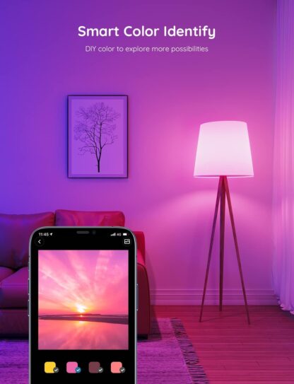 Govee RGBWW Smart Bulb, WiFi Alexa Light Bulbs B22, 54 Dynamic Scenes, 800LM, Music Sync, DIY 16 Million Color, Work with Alexa & Google Assistant, 2 Packs - Image 14