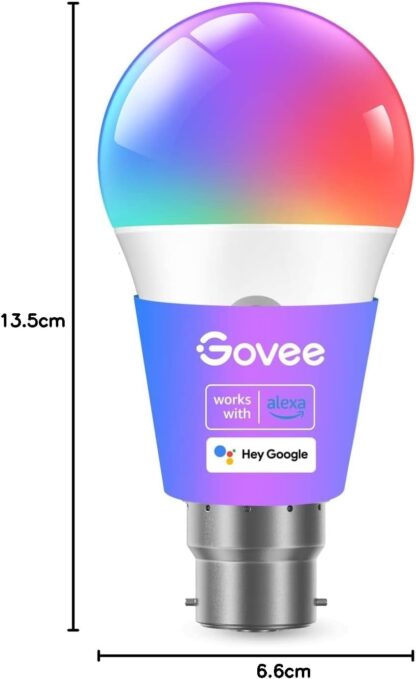 Govee RGBWW Smart Bulb, WiFi Alexa Light Bulbs B22, 54 Dynamic Scenes, 800LM, Music Sync, DIY 16 Million Color, Work with Alexa & Google Assistant, 2 Packs - Image 20