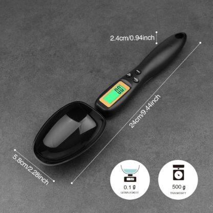 Mafiti Digital Measuring Spoon, Weighing Spoon Scale 500g / 0.1g High Precision with LCD Screen Display for Kitchen Gadgets Daily Meals and Pet/Dog/Cat Food Measuring Scoop - Image 7