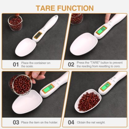 Mafiti Digital Measuring Spoon, Weighing Spoon Scale 500g / 0.1g High Precision with LCD Screen Display for Kitchen Gadgets Daily Meals and Pet/Dog/Cat Food Measuring Scoop - Image 11