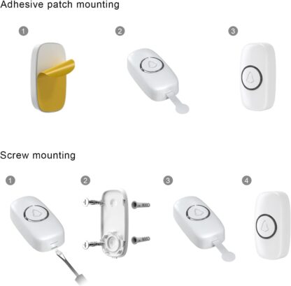 SECRUI Wireless Doorbell, Plug in Waterproof Operating at 1,000 Feet Long Range Cordless Battery Operated Doorbell with 58 Chimes 5 Volume Levels LED Light Easy Install for Home, School, Office-White - Image 12