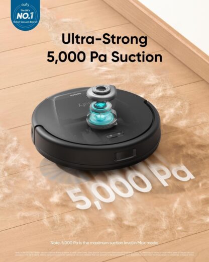 eufy L60 Robot Vacuum Cleaner, Ultra Strong 5,000 Pa Suction to Remove Hair, Dust, iPath Laser Navigation, For Deep Floor Cleaning, Ideal for Hard Floors - Image 2