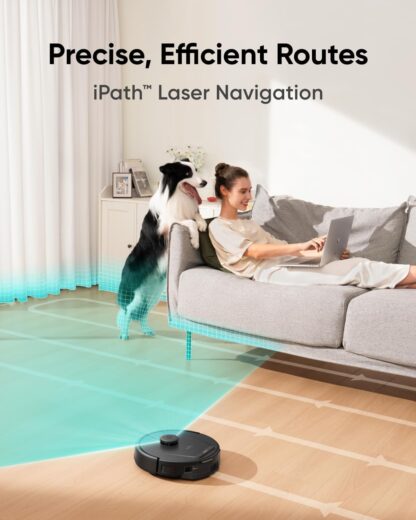 eufy L60 Robot Vacuum Cleaner, Ultra Strong 5,000 Pa Suction to Remove Hair, Dust, iPath Laser Navigation, For Deep Floor Cleaning, Ideal for Hard Floors - Image 3