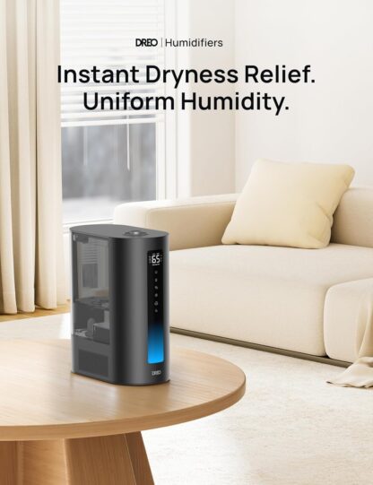 Dreo Humidifier for Bedroom, 6L Top Fill Warm & Cool Mist with Smart Control, Oil Diffuser, 60h Runtime, Timer, High Precision Humidity Sensor, Quiet Air Humidifier for Home, Work with Alexa - Image 9