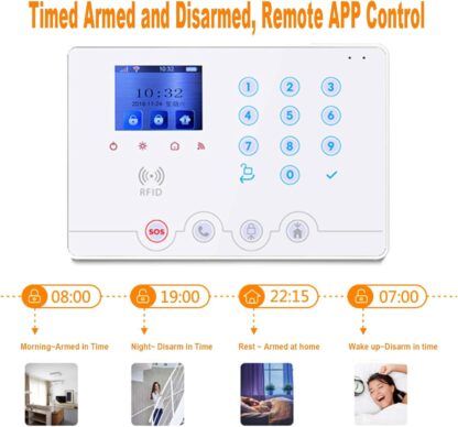 Wolf Guard W4Q-W03 WiFi + 4G Wireless Home Burglar Alarm System Kit. Tuya Smartlife APP Amazon Alexa, with Siren Window Door sensor Motion Detector RFID - Image 3