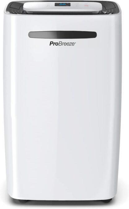 Pro Breeze® 20L/Day Dehumidifier with Digital Humidity Display, Sleep Mode, Continuous Drainage, Laundry Drying and 24 Hour Timer - Ideal for Damp and Condensation