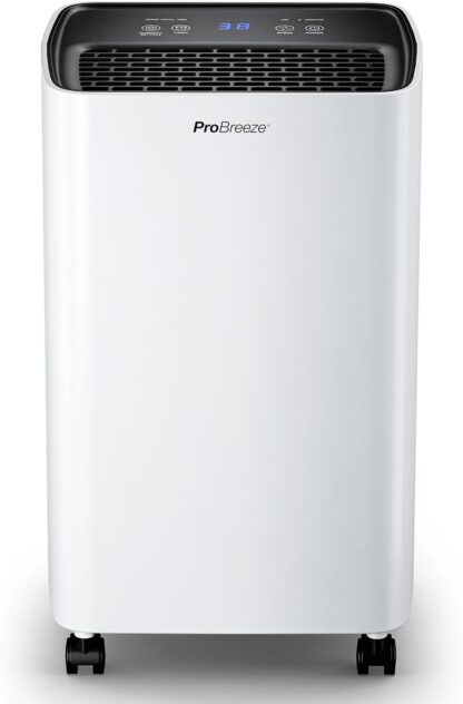 Pro Breeze® 20L/Day Dehumidifier with Digital Humidity Display, Sleep Mode, Continuous Drainage, Laundry Drying and 24 Hour Timer - Ideal for Damp and Condensation - Image 10