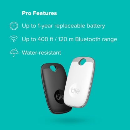 Tile Pro (2022) Bluetooth Item Finder, 1 Pack, 120m finding range, works with Alexa and Google Smart Home, iOS and Android Compatible, Find your Keys, Remotes & More, Black - Image 13