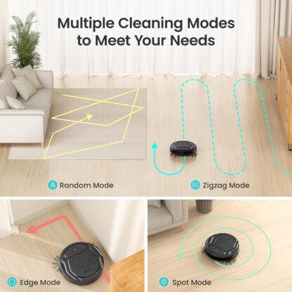 Lefant M210P Robot Vacuum Cleaner, Featured Carpet Cleaner Small Robot 7.8cm Thin 28cm DIA, Robotic Vacuum Alexa Voice Control Self-Charging Ideal for Pet Hair Hard Floor and Carpet - Image 4