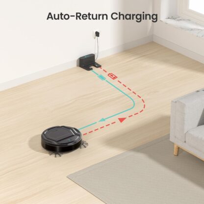 Lefant M210P Robot Vacuum Cleaner, Featured Carpet Cleaner Small Robot 7.8cm Thin 28cm DIA, Robotic Vacuum Alexa Voice Control Self-Charging Ideal for Pet Hair Hard Floor and Carpet - Image 9