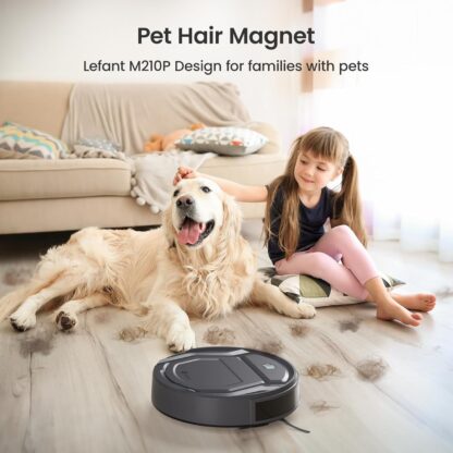 Lefant M210P Robot Vacuum Cleaner, Featured Carpet Cleaner Small Robot 7.8cm Thin 28cm DIA, Robotic Vacuum Alexa Voice Control Self-Charging Ideal for Pet Hair Hard Floor and Carpet - Image 13