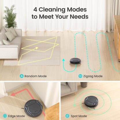 Lefant M210P Robot Vacuum Cleaner, Featured Carpet Cleaner Small Robot 7.8cm Thin 28cm DIA, Robotic Vacuum Alexa Voice Control Self-Charging Ideal for Pet Hair Hard Floor and Carpet - Image 18