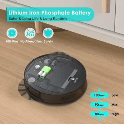 Lefant M210P Robot Vacuum Cleaner, Featured Carpet Cleaner Small Robot 7.8cm Thin 28cm DIA, Robotic Vacuum Alexa Voice Control Self-Charging Ideal for Pet Hair Hard Floor and Carpet - Image 26