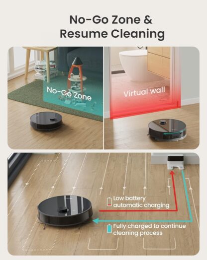 Lefant M210P Robot Vacuum Cleaner, Featured Carpet Cleaner Small Robot 7.8cm Thin 28cm DIA, Robotic Vacuum Alexa Voice Control Self-Charging Ideal for Pet Hair Hard Floor and Carpet - Image 33