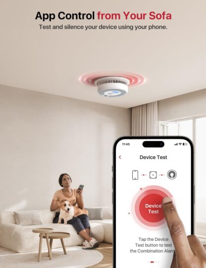 X-Sense Smart Smoke and Carbon Monoxide Alarm Combo 1 SC07-MR with 1 SBS50 Base Station, Interlinked Smoke Alarm and Carbon Monoxide Detector Compatible with X-Sense Home Security App, SC07-MR11 - Image 4