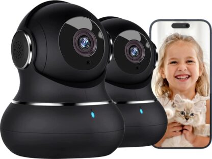 Little elf Smart Camera, Litokam 2K Indoor Security Camera with 360° Motion Tracking, Pet Camera Night Vision, [2025 New] House Cameras for Pet/Nanny, WiFi Camera Two-Way Audio, Work with Alexa - Image 10