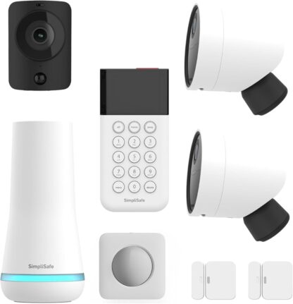 SimpliSafe Wireless Home Security System & Alarm with Outdoor Cameras, Entry Sensor & PIR Motion Sensor - Smart Alarm System with Optional Monitoring and No Contract