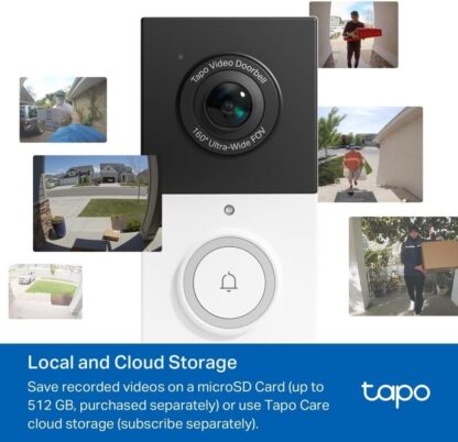 Tapo TD21 Battery Video Doorbell Wireless 2K 3MP Ultra-Clear Doorbell Camera, Ring Chime Included, Color Night, 160°DFOV Ultra-Wide, TP-Link Free AI Detection,IP65, 6-Month Battery,No Monthly Fee - Image 6