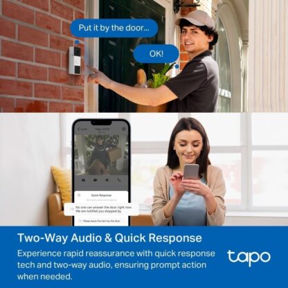 Tapo TD21 Battery Video Doorbell Wireless 2K 3MP Ultra-Clear Doorbell Camera, Ring Chime Included, Color Night, 160°DFOV Ultra-Wide, TP-Link Free AI Detection,IP65, 6-Month Battery,No Monthly Fee - Image 7